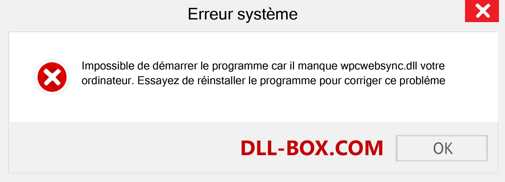 Le fichier wpcwebsync.dll est manquant ?. Télécharger pour Windows 7, 8, 10 - Correction de l'erreur manquante wpcwebsync dll sur Windows, photos, images